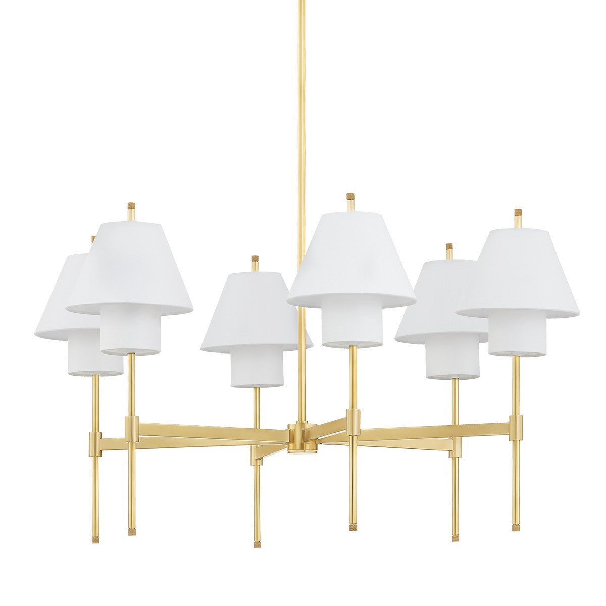 Hudson Valley - PI1899806-AGB - Six Light Chandelier - Glenmoore - Aged Brass