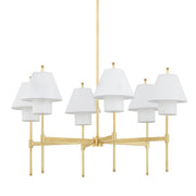 Hudson Valley - PI1899806-AGB - Six Light Chandelier - Glenmoore - Aged Brass