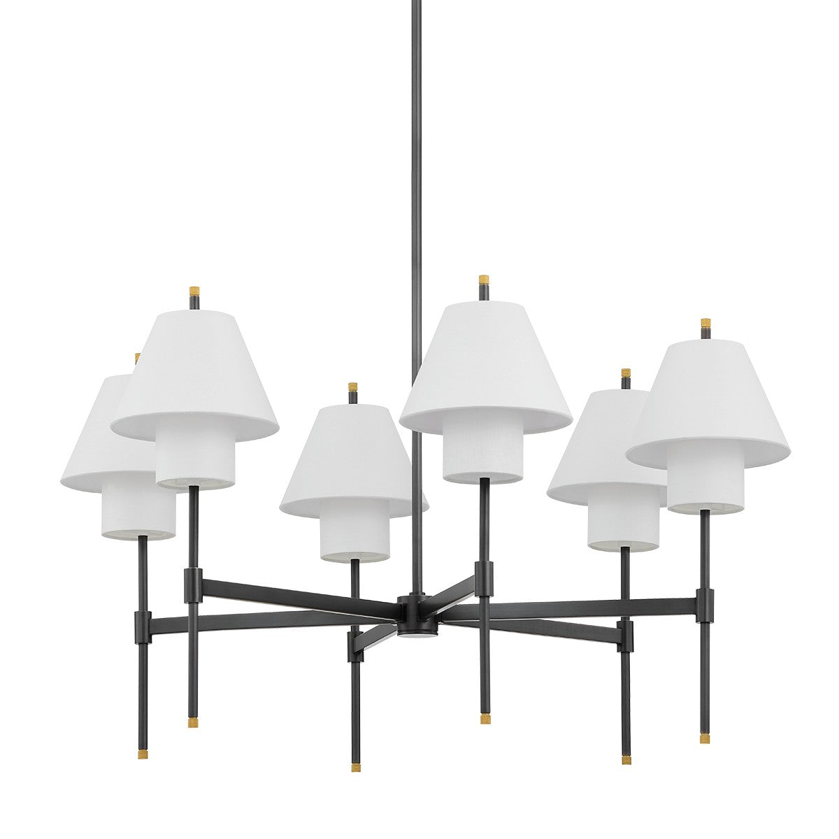 Hudson Valley - PI1899806-AGB/DB - Six Light Chandelier - Glenmoore - Aged Brass