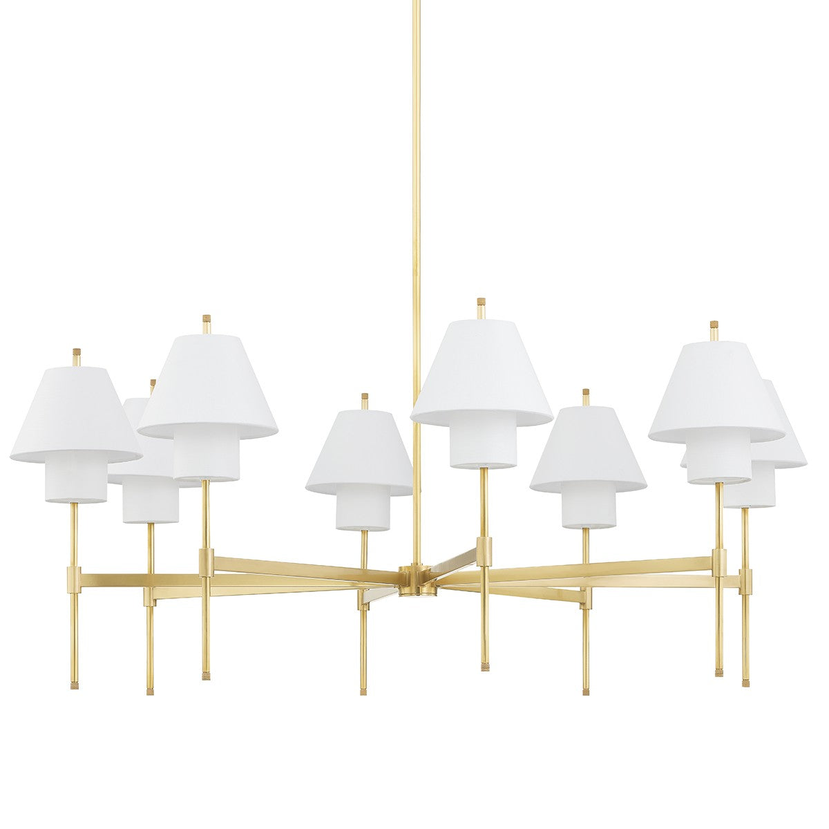 Hudson Valley - PI1899808-AGB - Eight Light Chandelier - Glenmoore - Aged Brass