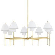 Hudson Valley - PI1899808-AGB - Eight Light Chandelier - Glenmoore - Aged Brass