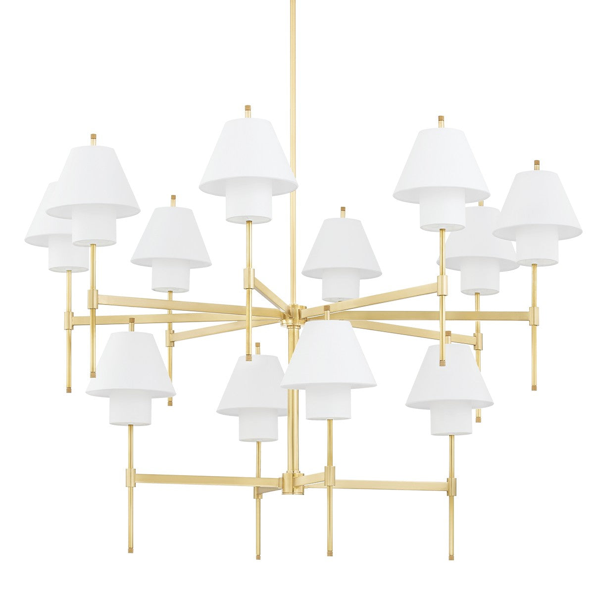 Hudson Valley - PI1899812-AGB - 12 Light Chandelier - Glenmoore - Aged Brass