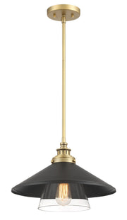 Minka-Lavery - 1405-758 - One Light Mini Pendant - SEGAN - Coal And Soft Brass