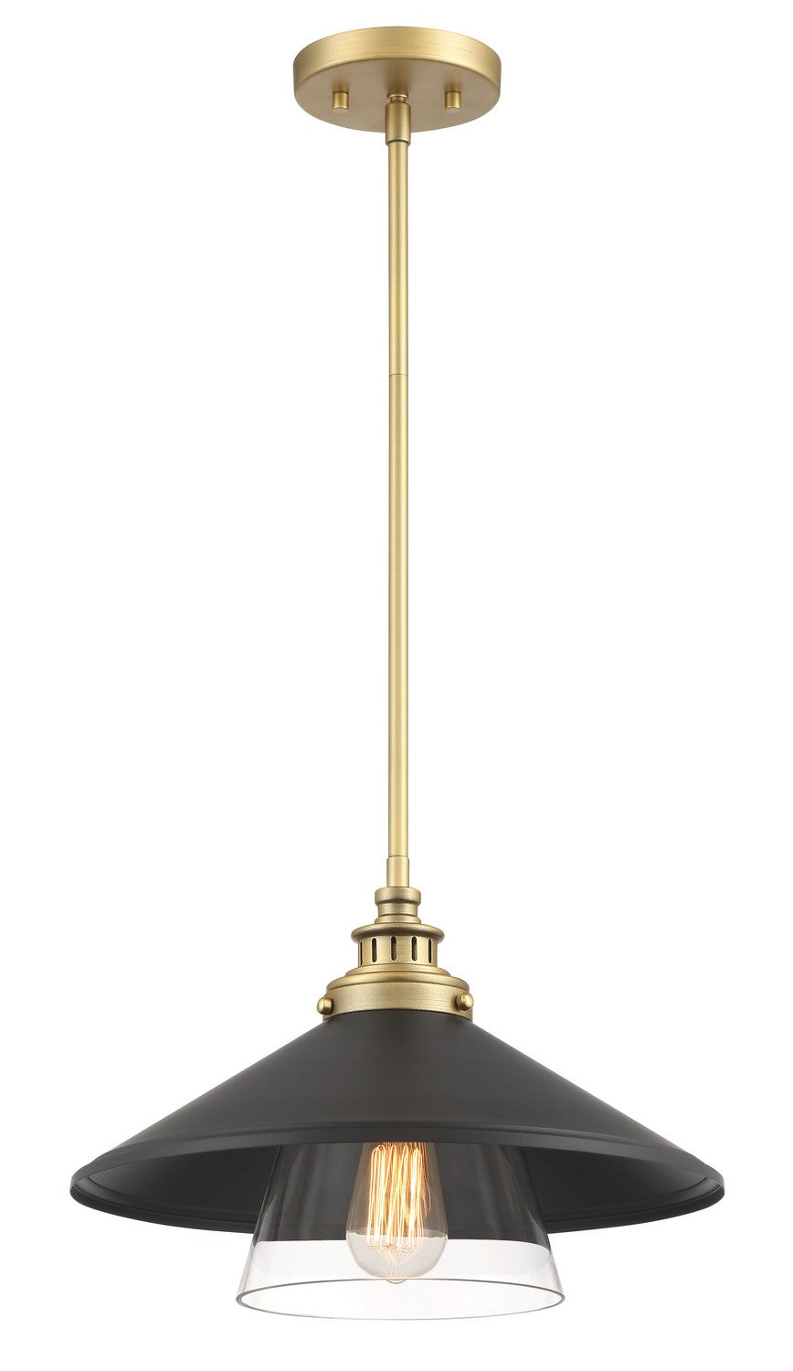Minka-Lavery - 1405-758 - One Light Mini Pendant - SEGAN - Coal And Soft Brass