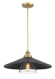 Minka-Lavery - 1406-758 - One Light Mini Pendant - SEGAN - Coal And Soft Brass