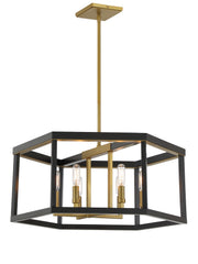 Minka-Lavery - 2116-726 - Six Light Pendant - UNION ESTATES - Coal And Soft Brass