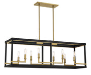 Minka-Lavery - 2118-726 - Eight Light Island Pendant - UNION ESTATES - Coal And Soft Brass