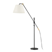 Troy Lighting - PFL2678-PBR/TBK - One Light Floor Lamp - Navin - Patina Brass/Textured Black