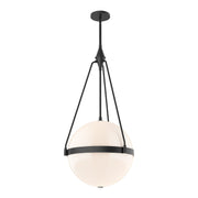 Alora - PD406418MBGO - Four Light Pendant - Harmony - Matte Black/Glossy Opal Glass