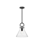 Alora - PD412511MBCL - One Light Pendant - Emerson - Matte Black/Clear Glass