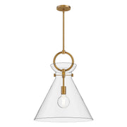 Alora - PD412518AGCL - One Light Pendant - Emerson - Aged Gold/Clear