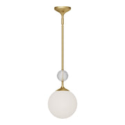 Alora - PD415308BGOP - One Light Pendant - Celia - Brushed Gold/Opal Glass