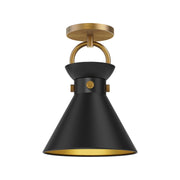 Alora - SF412009AGMB - One Light Semi-Flush Mount - Emerson - Aged Gold/Matte Black