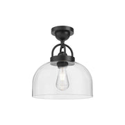 Alora - SF461101MB - One Light Semi-Flush Mount - Lancaster - Matte Black