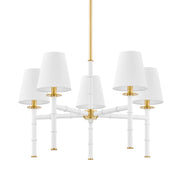 Mitzi - H759805-AGB/SWH - Five Light Chandelier - Banyan - Aged Brass