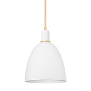 Hudson Valley - 1717-VGL/CMI - One Light Pendant - Copake - Vintage Gold Leaf/Matte Ivory Ceramic