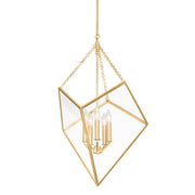 Hudson Valley - 2534-VGL - Five Light Lantern - Brookfield - Vintage Gold Leaf