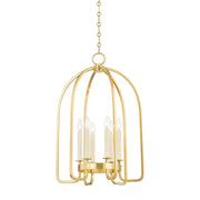 Hudson Valley - 6318-AGB - Six Light Lantern - Oakville - Aged Brass