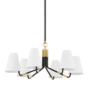 Hudson Valley - 6632-AGB/DB - Six Light Chandelier - Stanwyck - Aged Brass/Distressed Bronze