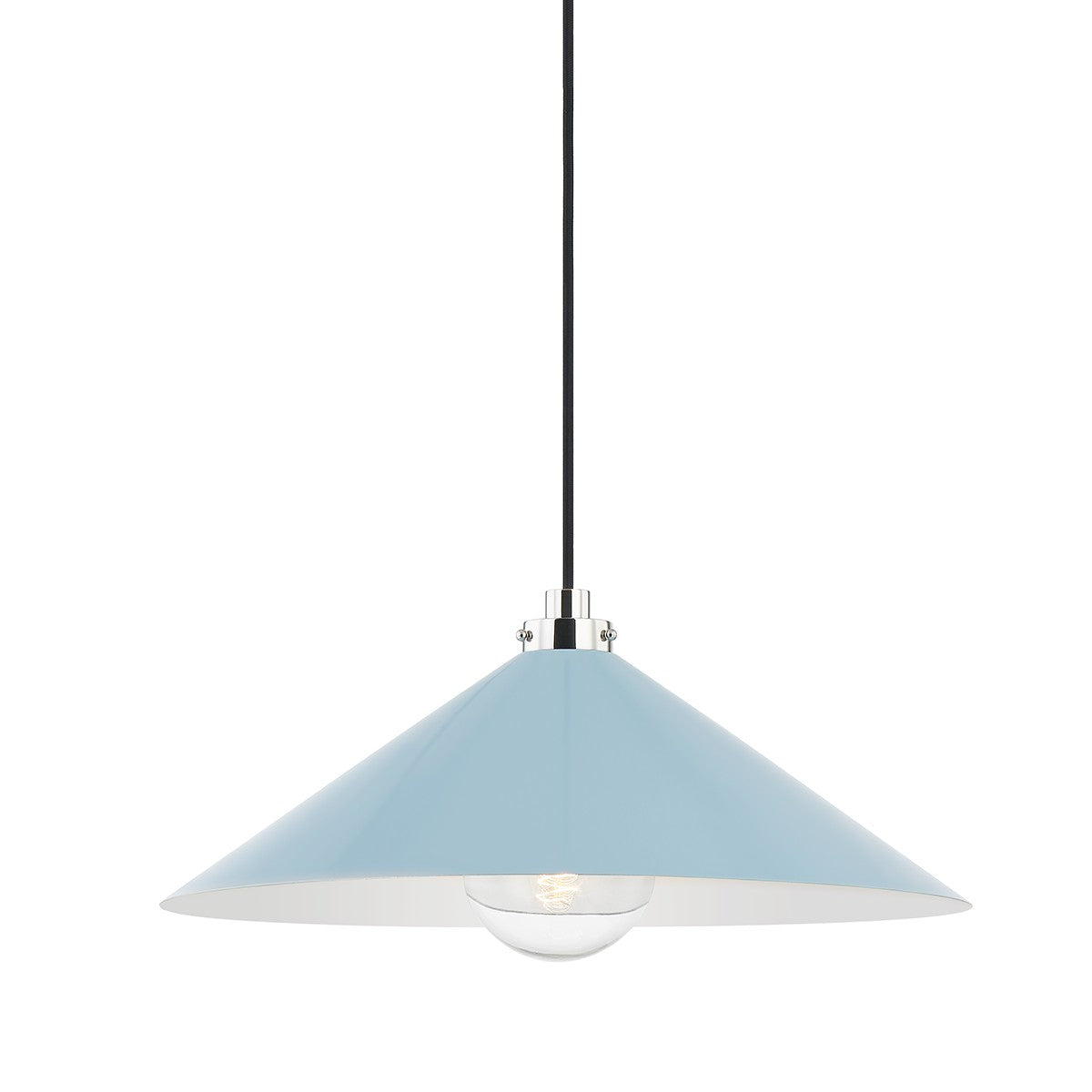 Hudson Valley - MDS1402-PN/BB - One Light Pendant - Clivedon - Polished Nickel