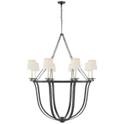 Visual Comfort Signature - CHC 1577AI-L - Eight Light Chandelier - Lancaster - Aged Iron