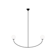 Visual Comfort Studio - AEC1132MBK - Two Light Linear Chandelier - Galassia - Midnight Black