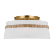 Visual Comfort Studio - AF1153RTN - Three Light Semi-Flush Mount - Cordtlandt - Rattan