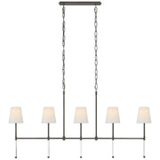 Visual Comfort Signature - SK 5055BZ-L - Five Light Linear Chandelier - Camille - Bronze