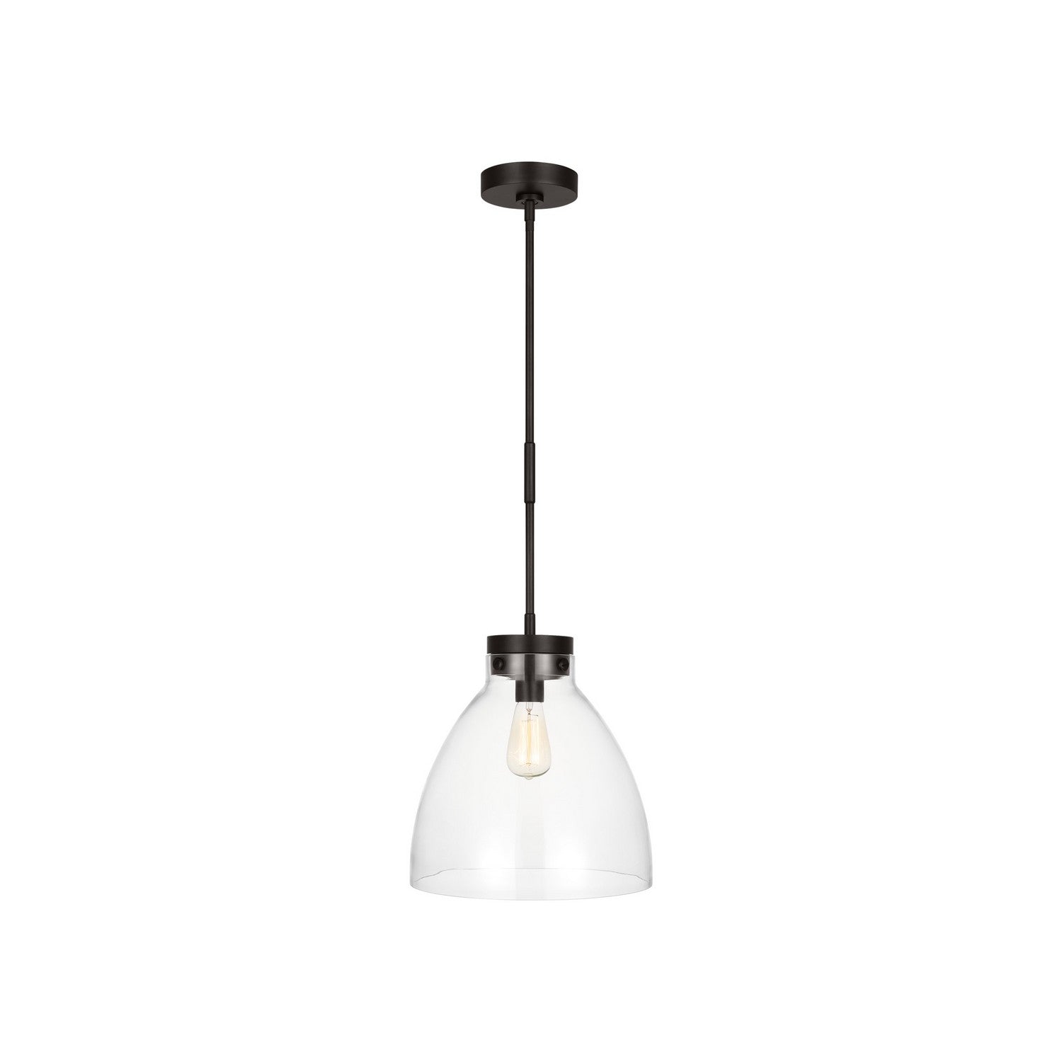 Visual Comfort Studio - CP1121AI - One Light Pendant - Garrett - Aged Iron