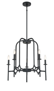 Minka-Lavery - 5035-66A - Five Light Chandelier - Muncie - Coal