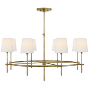 Visual Comfort Signature - TOB 5024HAB-L - Eight Light Chandelier - Bryant - Hand-Rubbed Antique Brass