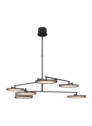 Visual Comfort Modern - CDCH17327WOB - LED Chandelier - Shuffle - Nightshade Black