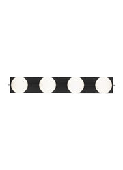 Visual Comfort Modern - SLBA123B - Four Light Bath Vanity - Orbel - Matte Black