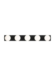 Visual Comfort Modern - SLBA124B - Five Light Bath Vanity - Orbel - Matte Black