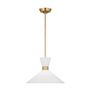 Visual Comfort Studio - DJP1091SB - One Light Pendant - Belcarra - Satin Brass
