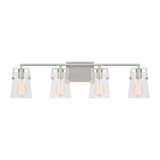 Visual Comfort Studio - DJV1034BS - Four Light Bath - Crofton - Brushed Steel