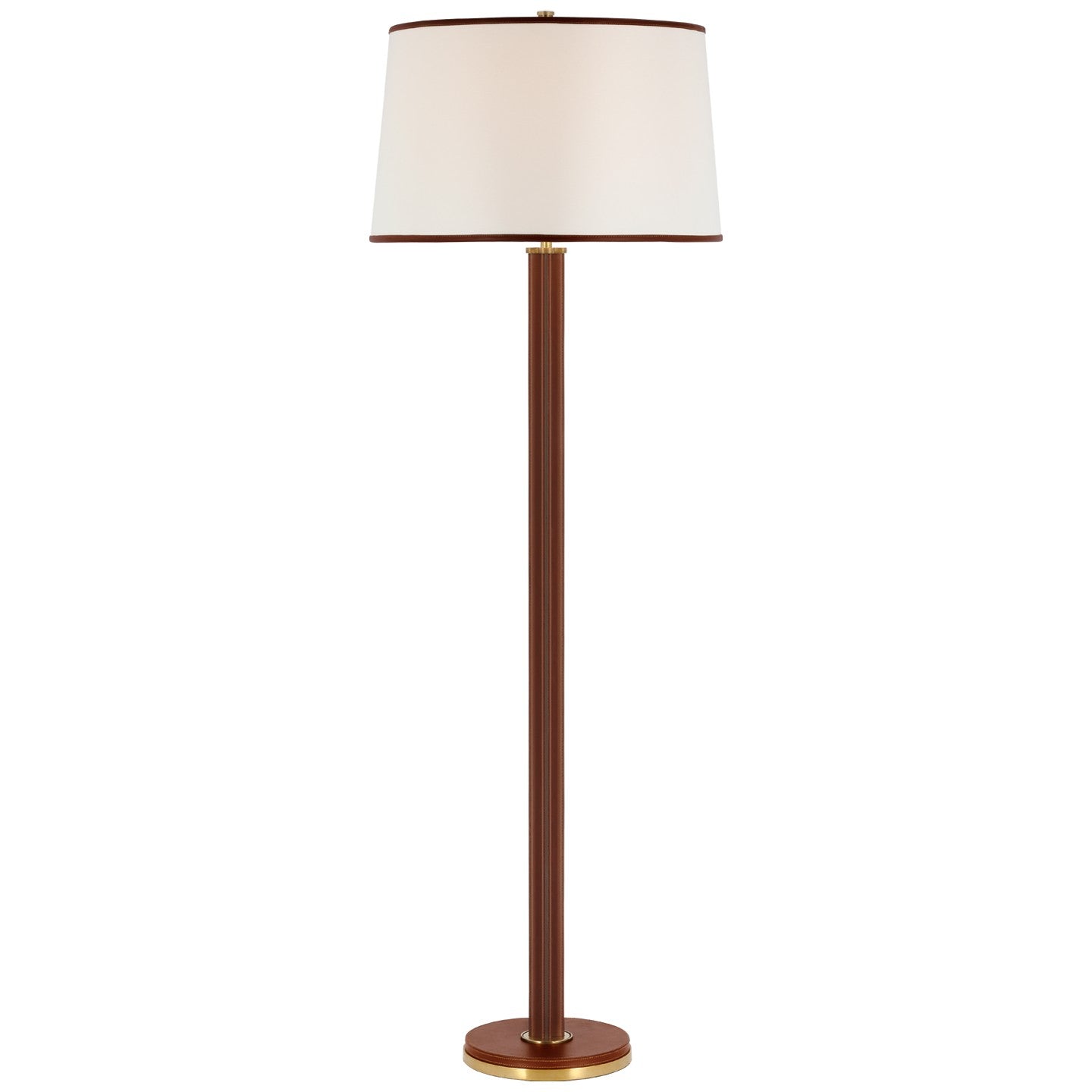 Ralph Lauren - RL 1493NB/SDL-L - LED Floor Lamp - Riley - Natural Brass and Saddle Leather