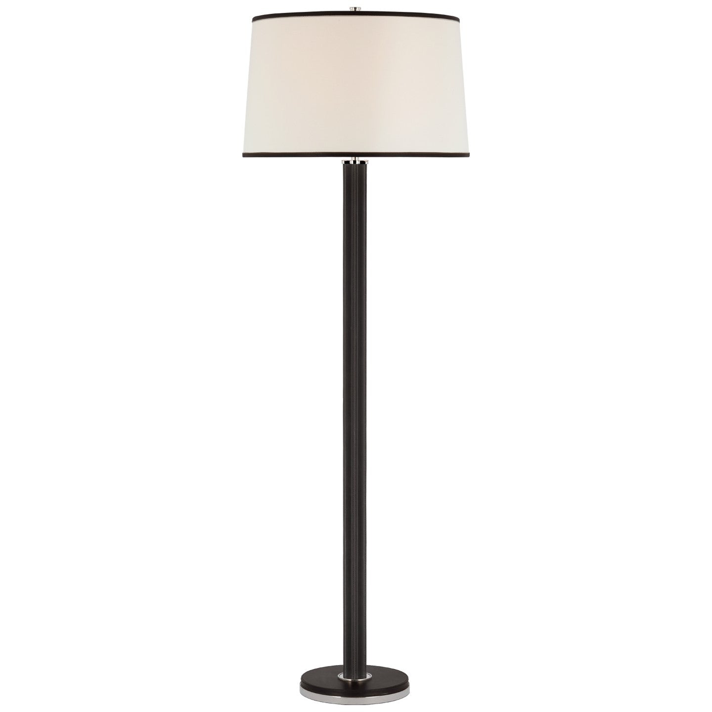 Ralph Lauren - RL 1493PN/CHC-L - LED Floor Lamp - Riley - Polished Nickel and Chocolate Leather