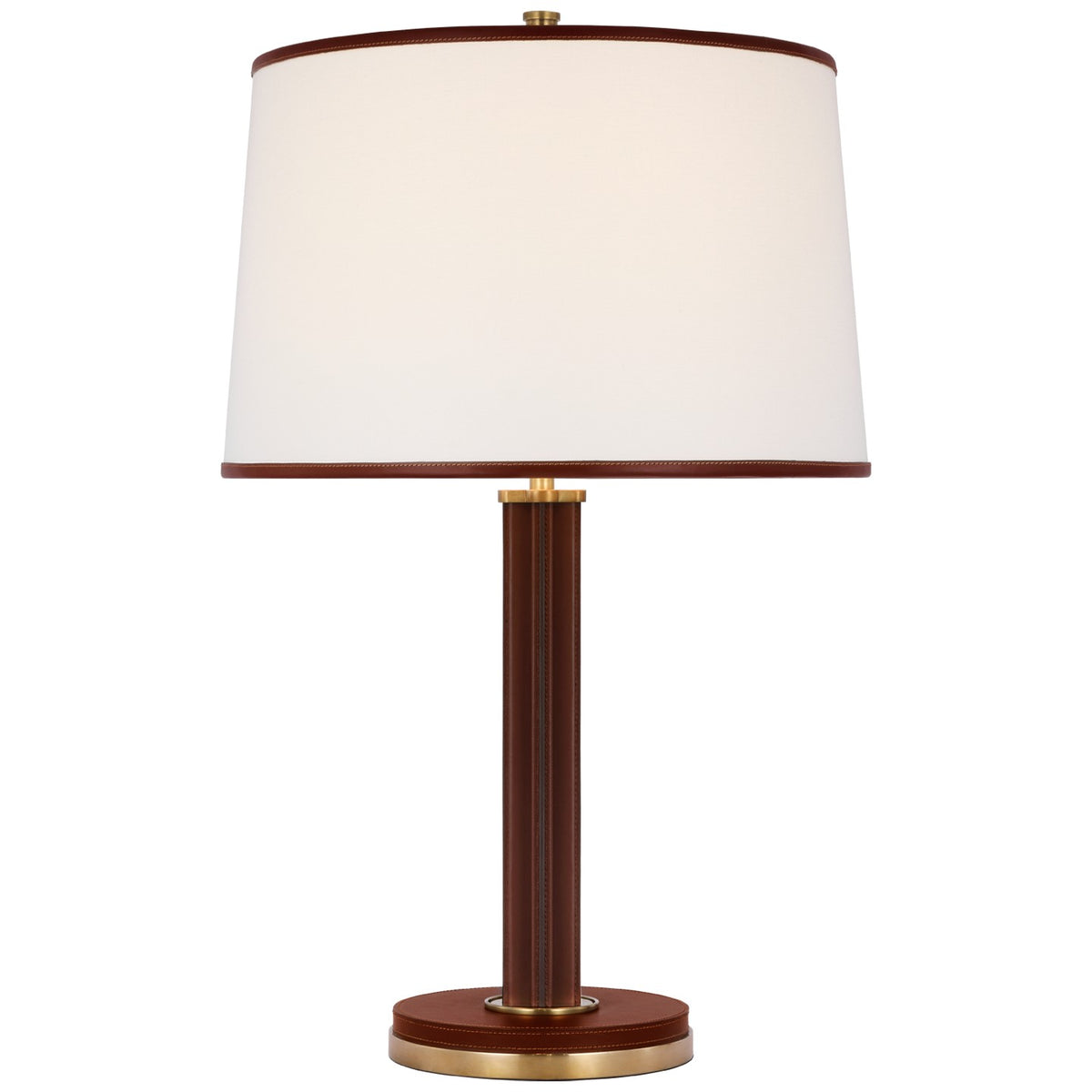 Ralph Lauren - RL 3493NB/SDL-L - LED Table Lamp - Riley - Natural Brass and Saddle Leather
