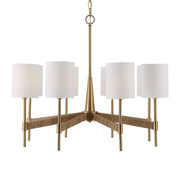 Uttermost - 21372 - Eight Light Chandelier - Lautoka - Warm Brass With Rattan Wrap