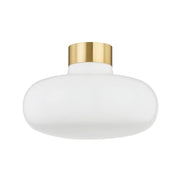 Mitzi - H785501-AGB - One Light Flush Mount - Eliana - Aged Brass