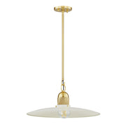 Mitzi - H793701-AGB/SCR - One Light Pendant - Leanna - Aged Brass/Soft Cream