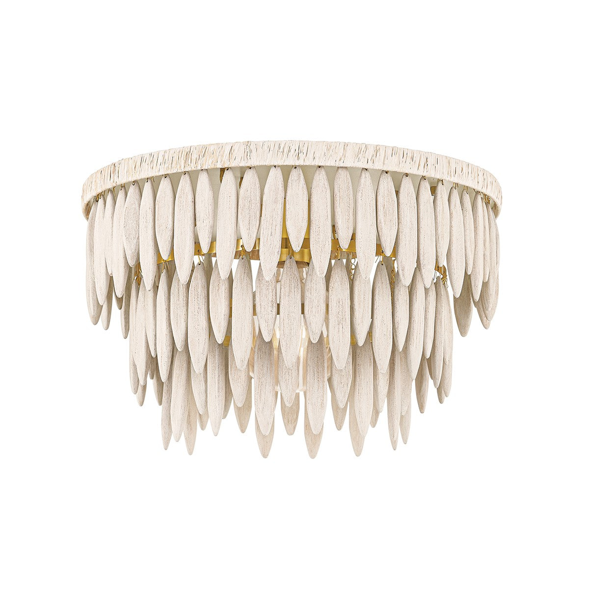 Mitzi - H805501-AGB/TCR - One Light Semi Flush Mount - Tiffany - Aged Brass/Textured Cream