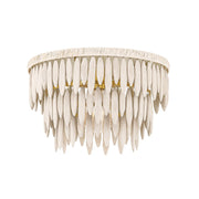 Mitzi - H805501-AGB/TCR - One Light Semi Flush Mount - Tiffany - Aged Brass/Textured Cream