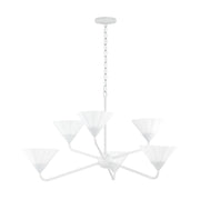 Mitzi - H817806-TWH - Six Light Chandelier - Kelsey - Textured White