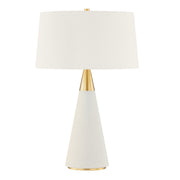 Mitzi - HL819201-AGB/CL - One Light Table Lamp - Jen - Aged Brass/Cream Linen