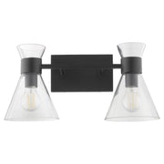 Quorum - 5119-2-259 - Two Light Vanity - Beldar - Matte Black|Clear Glass