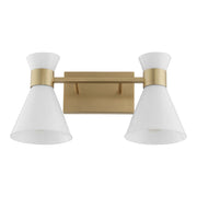 Quorum - 5119-2-80 - Two Light Vanity - Beldar - Aged Brass|Gloss Opal