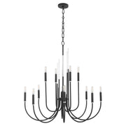 Quorum - 6223-12-69 - 12 Light Chandelier - Summit - Textured Black