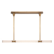 Alora - LP348148VBFR - LED Linear Pendant - Edwin - Vintage Brass/Frosted Ribbed Glass